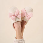 Fuzzy Slippers Pink Bow