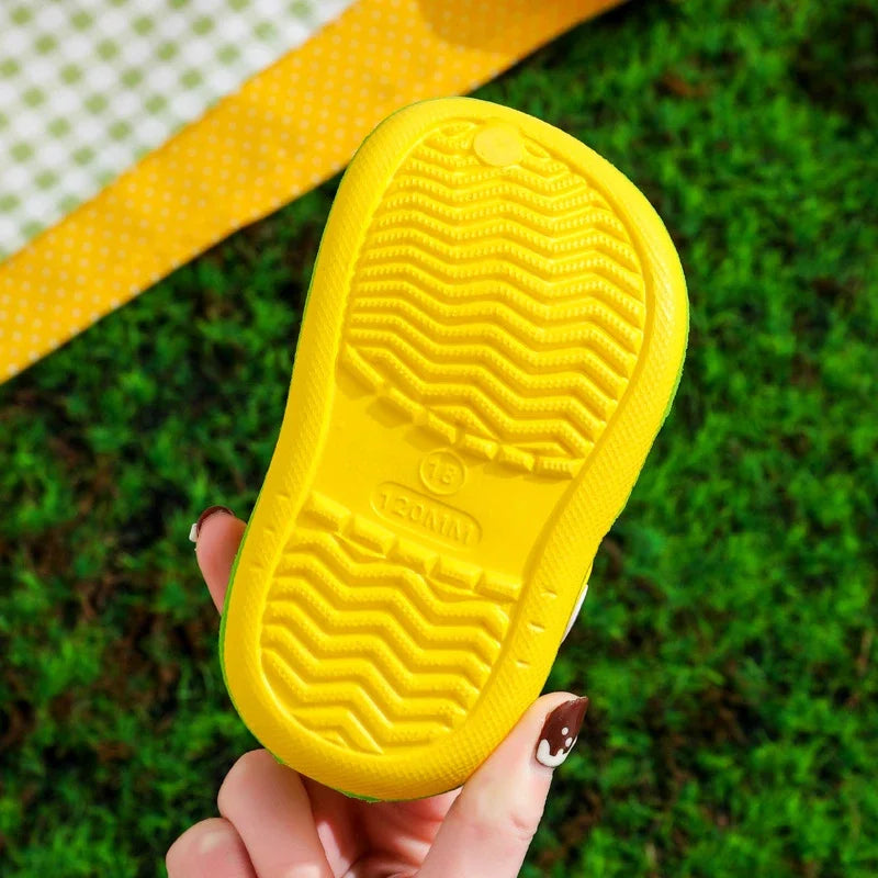 Summer Sandals, Girls, Kids, Baby Boys, Cartoon Sandals, Flat Heel, Soft Slippers, Garden Shoes