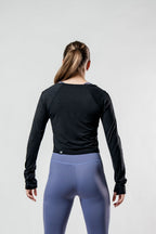 Women's Terra Recovery Arc Long Sleeve Crop (Black)