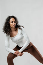 Women's Terra Recovery Arc Long Sleeve Crop (White)